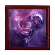 Heart Of A Rose - Lavender Pink Art Giftbox Keepsake Box