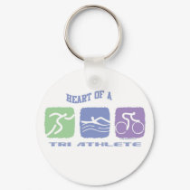 HEART OF A TRI ATHLETE keychains