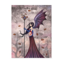 Heart of Autumn Vampire Gothic Fairy Postcard