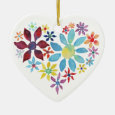 Heart of Flowers Ornaments