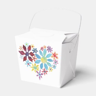 Heart of Flowers Party Favor Box