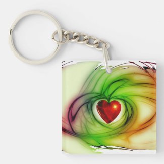 Heart Of Glass Acrylic Key Chain