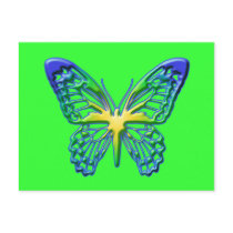 Heart of Gold Butterfly postcards by SocialButterflies Heart of Gold Butterfly postcards