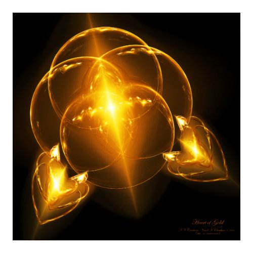 Heart of Gold' Canvas UV-resistant Art print 081115.207.c1