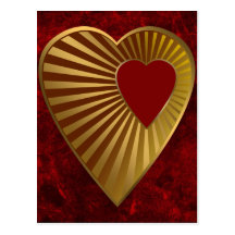 Heart Of Gold Post Cards