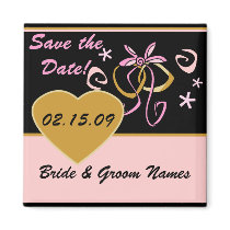 Heart of Gold Save the Date Magnet