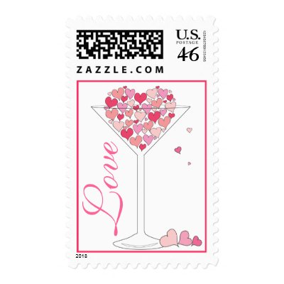 Heart of Hearts Love in a Martini Glass Stamp