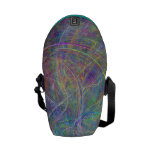 Heart of Light – Aqua Flames Indigo Abstract Courier Bags