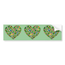 Heart of Lovebirds Bumper Stickers
