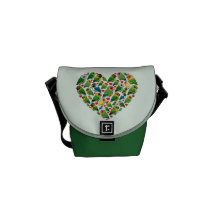 Heart of Lovebirds Messenger Bag