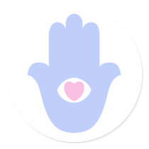 Heart of Miriam Hamsa stickers