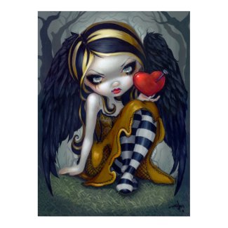 Heart of Nails ART PRINT gothic Valentine fairy print