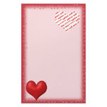 Heart of Red (Stone?) Personalized Stationery