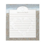 Heart of Shells on the Beach Custom Idea Note Pad