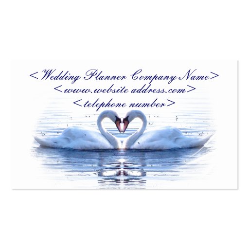 Heart of Swans Wedding Planner Business Card Templates (front side)