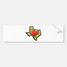 Heart of Texas Bumper Sticker