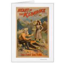 Heart of the Klondike Gold Mining Theatre Greeting Cards