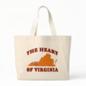 Heart of Virginia Tote Bag by Life_only_Better Heart of Virginia Tote Bag