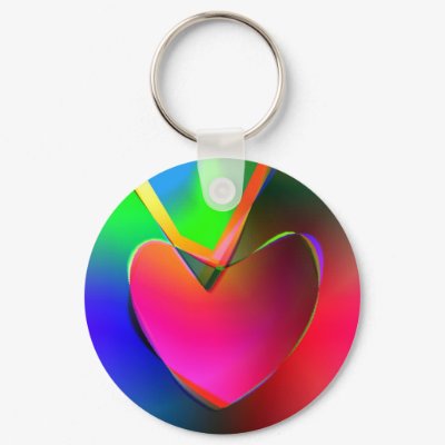 Heart on a String Keychains by spaceMONKEYdesigns