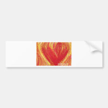 Heart on Fire! Bumper Sticker