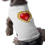 Heart on fire pet clothing