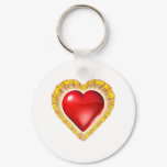 Heart on fire keychains