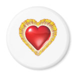 Heart on fire magnets