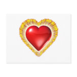 Heart on fire postcards