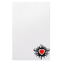 Heart on Fire Personalized Stationery