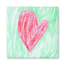 Heart on Green magnets