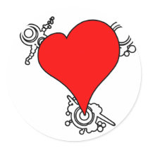 Heart on my Chest stickers
