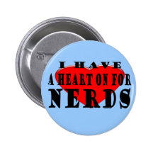 Heart On Nerds Button