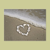 Heart on the Beach postcards by Beachwalker Heart on the Beach postcards