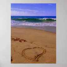 Heart on the Beach Poster