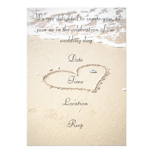 Heart on the Shore Personalized Invite