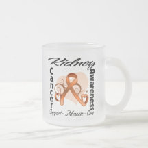 Heart Orange Ribbon - Kidney Cancer Awareness Coffee Mug