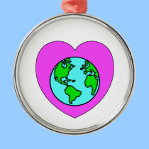 Heart Our Planet ornaments