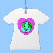 Heart Our Planet ornaments