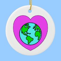 Heart Our Planet ornaments