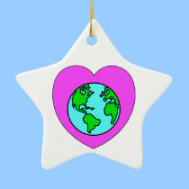 Heart Our Planet ornaments