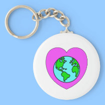 Heart Our Planet keychains