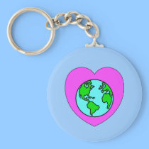 Heart Our Planet keychains