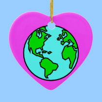 Heart Our Planet ornaments