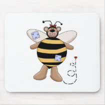 Heart Patch Bumble Bee Bear mousepads