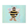 Heart Patch Bumble Bee Bear Postcard