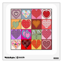 HEART PATCHES ROOM DECALS