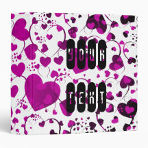 HEART Pattern ART 6 + your text Binder