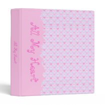 Heart Pattern Customizable 1" Art Binder