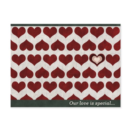 Heart Pattern Valentine Postcard postcard