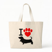 Heart paw canvas bags